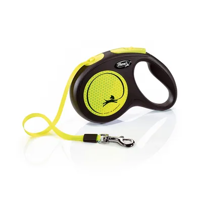 flexi New Neon -nauhatalutin 5 m L (keltainen)