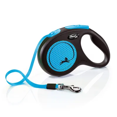 flexi New Neon -nauhatalutin sininen, 5 m (M)
