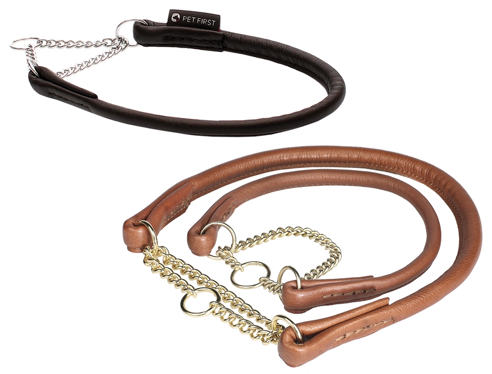 Pet First Classic NahkapantaPyöreä, 1/2-kiristävä ( 15mm x 50-65cm musta)